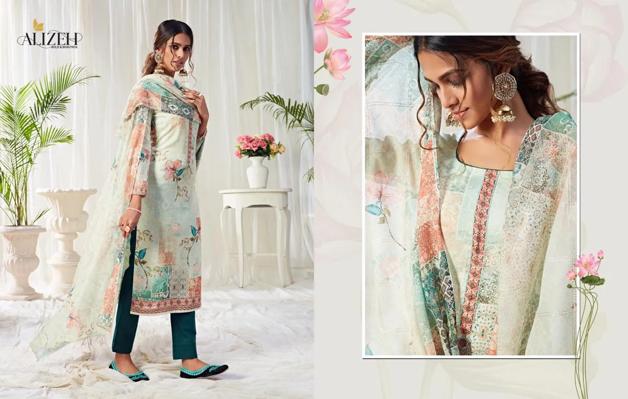 Alizeh Presents Bliss Pure Cotton Casual Wear Salwar Suits