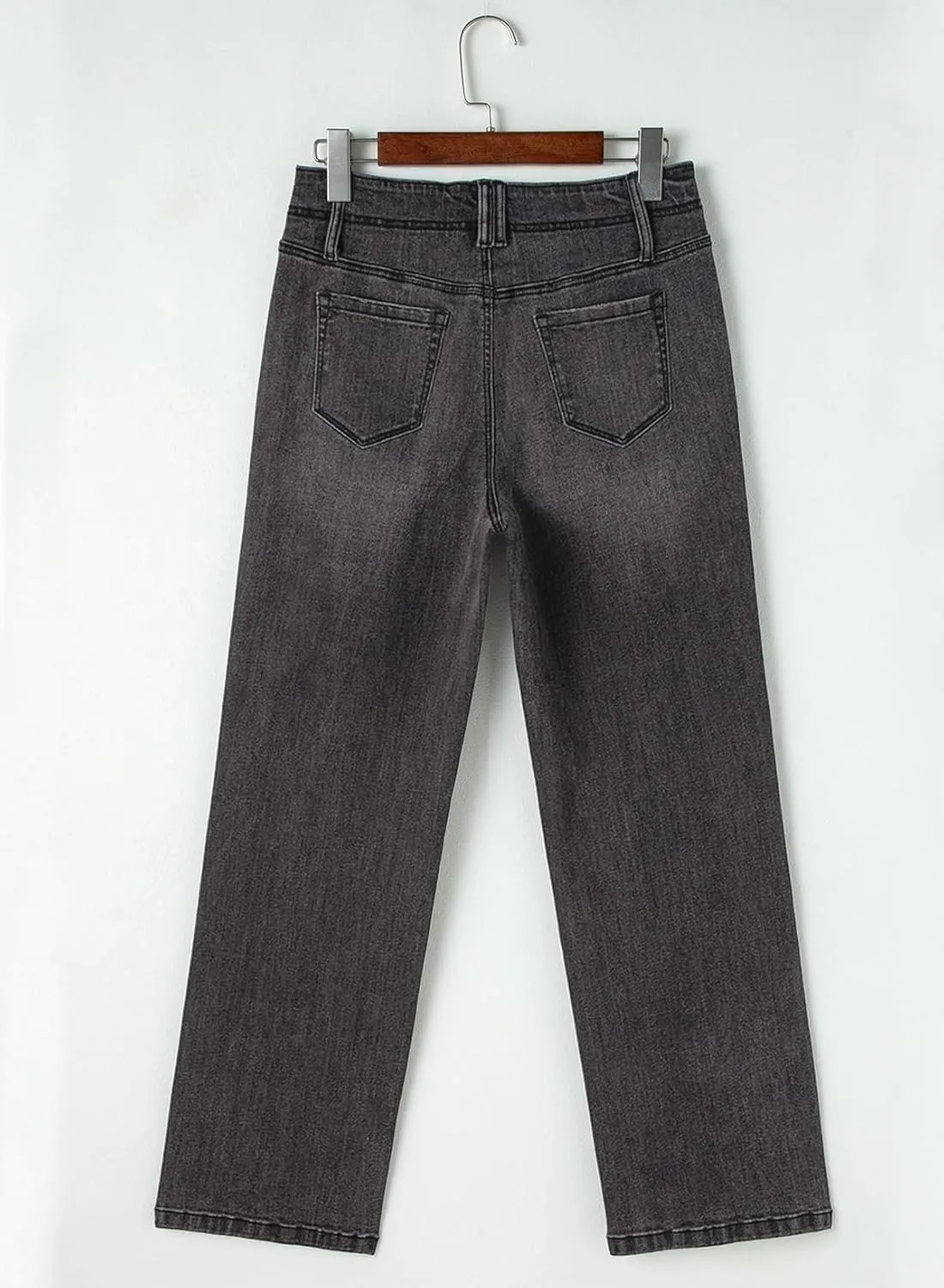 Astylish Womens Wide Leg Jeans High Waisted Stretchy Buttoned Denim Pants Trendy 2025 with Pocket