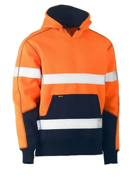 Bisley Taped Hi Vis Fleece Hoodie Pullover