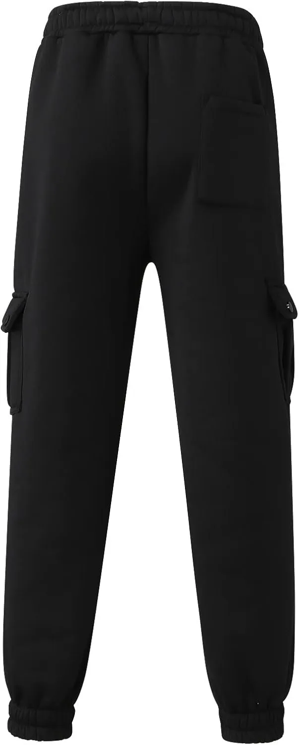 Cargo Sweatpants for Men Big and Tall Pants Lightweight Mens Work Pants Hiking Cargo Pants Relaxed Winter Men Joggers