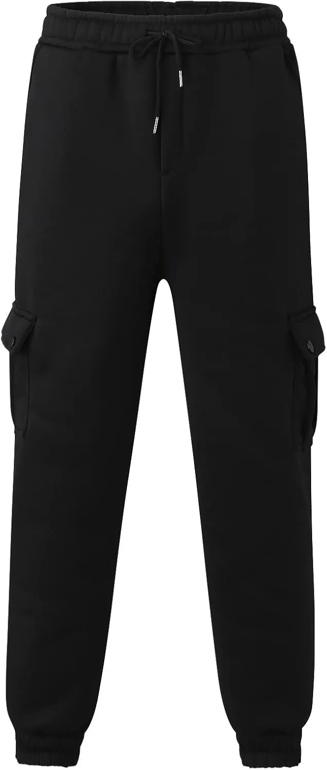 Cargo Sweatpants for Men Big and Tall Pants Lightweight Mens Work Pants Hiking Cargo Pants Relaxed Winter Men Joggers