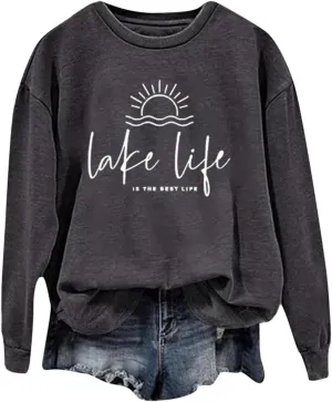 Custom Hoodie Crewneck Sweatshirt For Womens Letter Print Oversized Long Sleeve Pullover Sweatshirts Fashion Athletic Casual Tops Sales Today Clearance