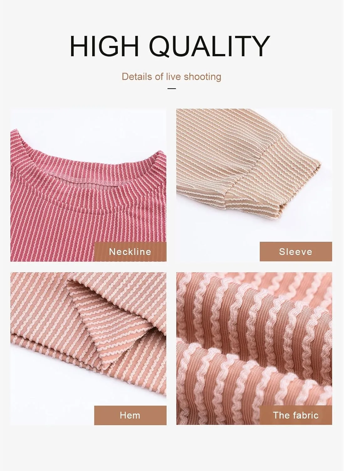 Dokotoo Womens Fashion 2025 Color Block Long Sleeve Crewneck Knitted Casual Loose Pullover Shirts Tops