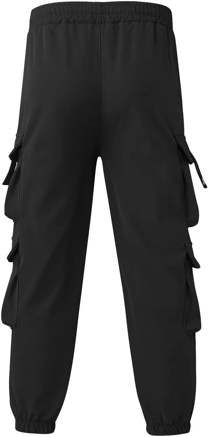 GIERIDUC Men's Faux Leather Pants Mens Pants Casual Relaxed Fit Joggers Black Pleather Pants for Men Mens Jogger Cargo Pants