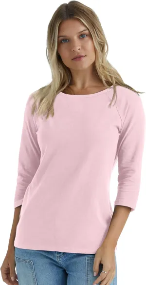 Hanes Women's Raglan Sleeve Stretch Cotton Crewneck Tee