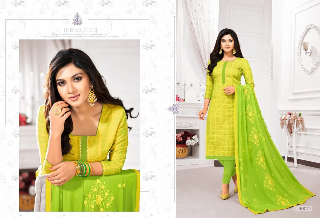Kapil Fab Presents Ulimate Cotton Casual Wear Salwar Suits