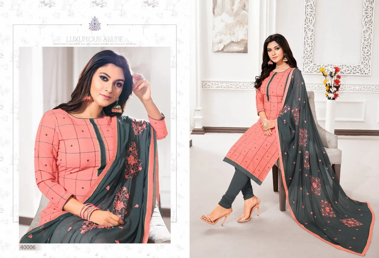 Kapil Fab Presents Ulimate Cotton Casual Wear Salwar Suits