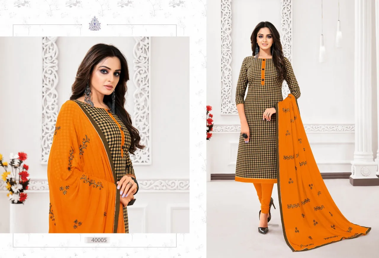 Kapil Fab Presents Ulimate Cotton Casual Wear Salwar Suits