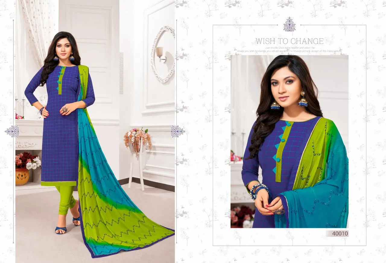 Kapil Fab Presents Ulimate Cotton Casual Wear Salwar Suits