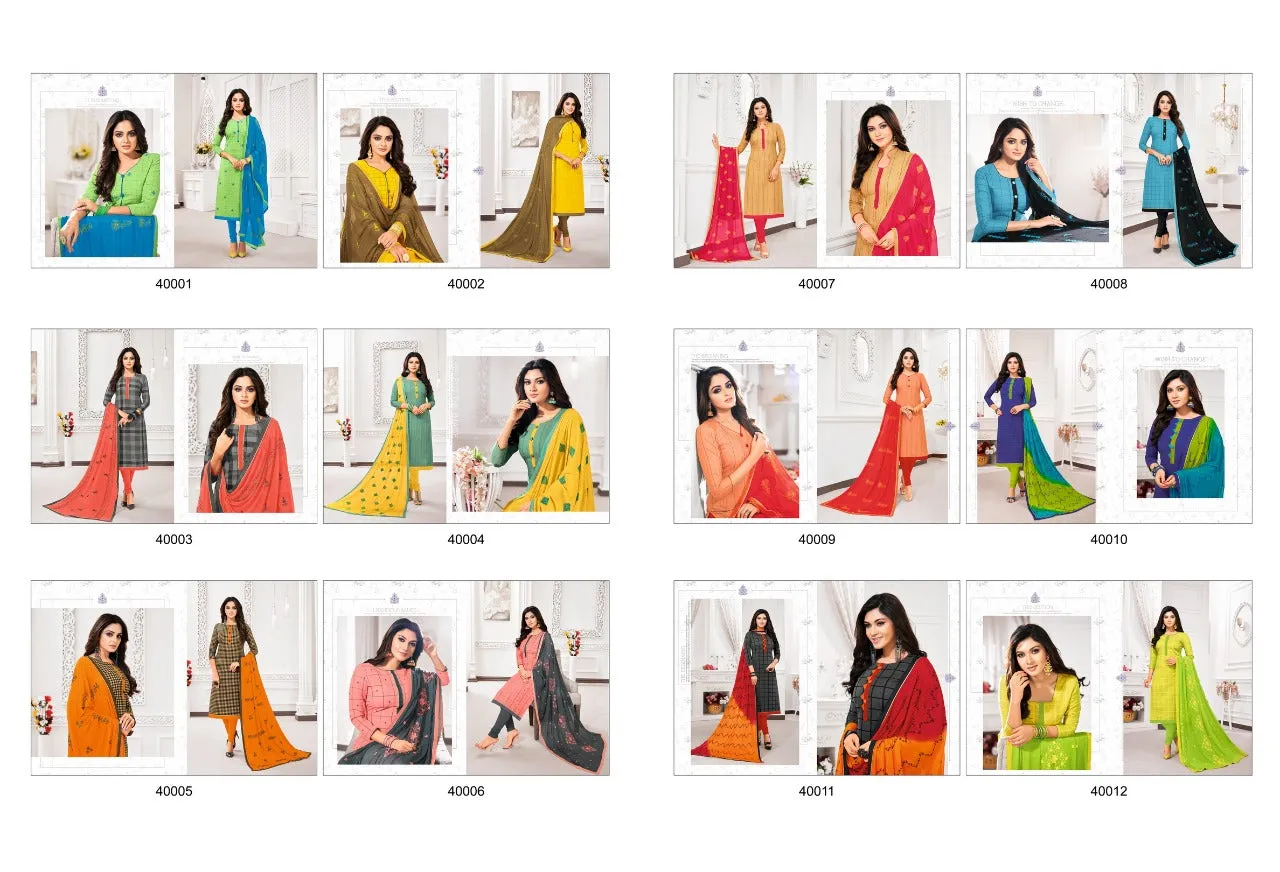Kapil Fab Presents Ulimate Cotton Casual Wear Salwar Suits