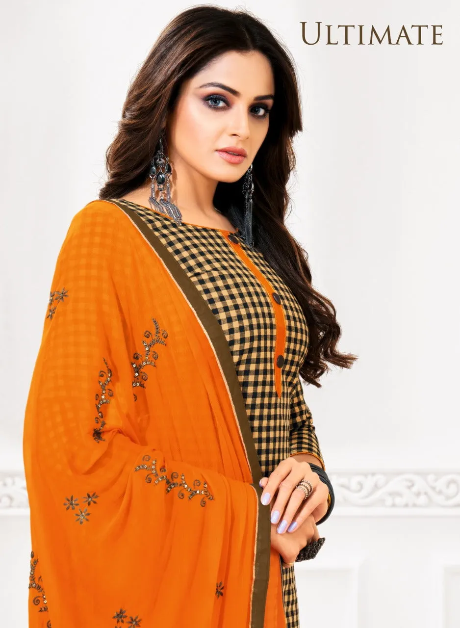 Kapil Fab Presents Ulimate Cotton Casual Wear Salwar Suits