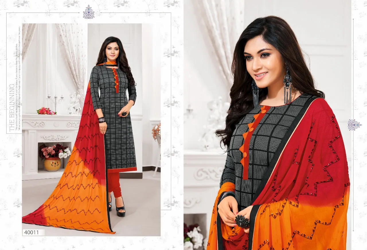 Kapil Fab Presents Ulimate Cotton Casual Wear Salwar Suits