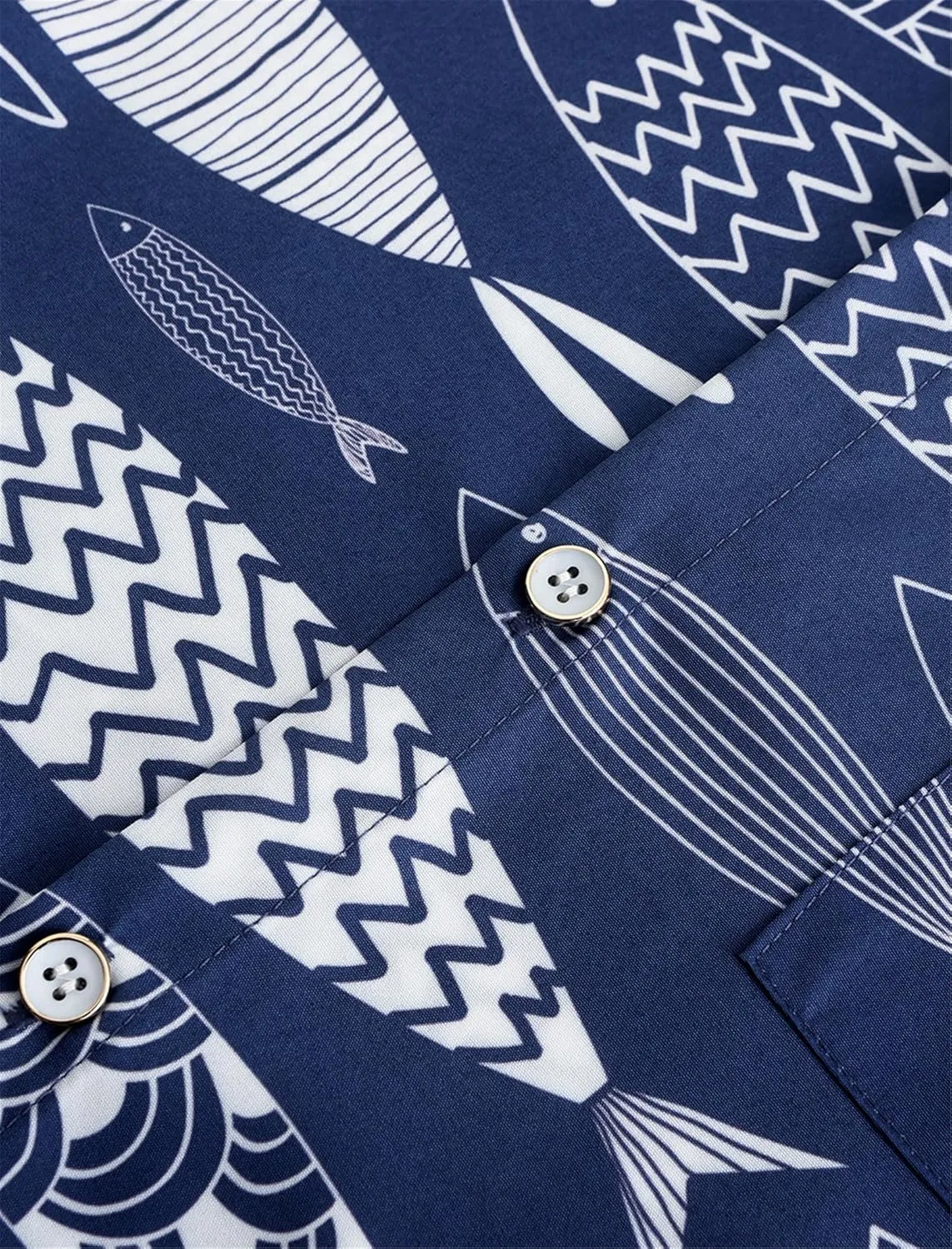 KYKU Men's Casual Button-Down Shirts Hawaiian Shirt Short Sleeve Beach Clothes with Pockets