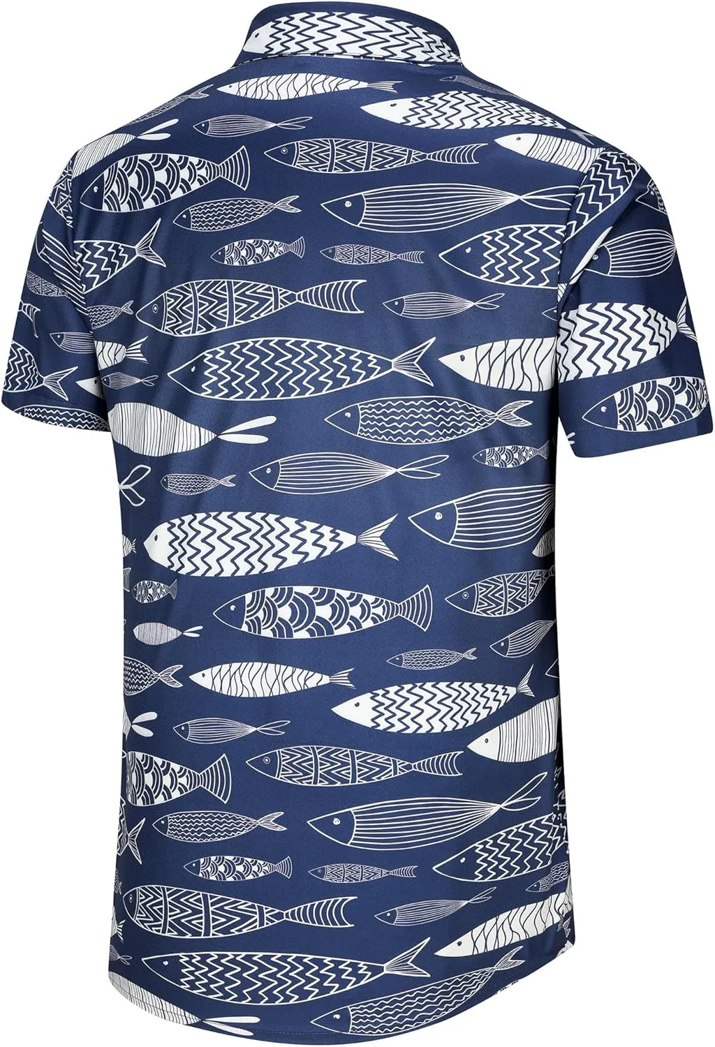 KYKU Men's Casual Button-Down Shirts Hawaiian Shirt Short Sleeve Beach Clothes with Pockets
