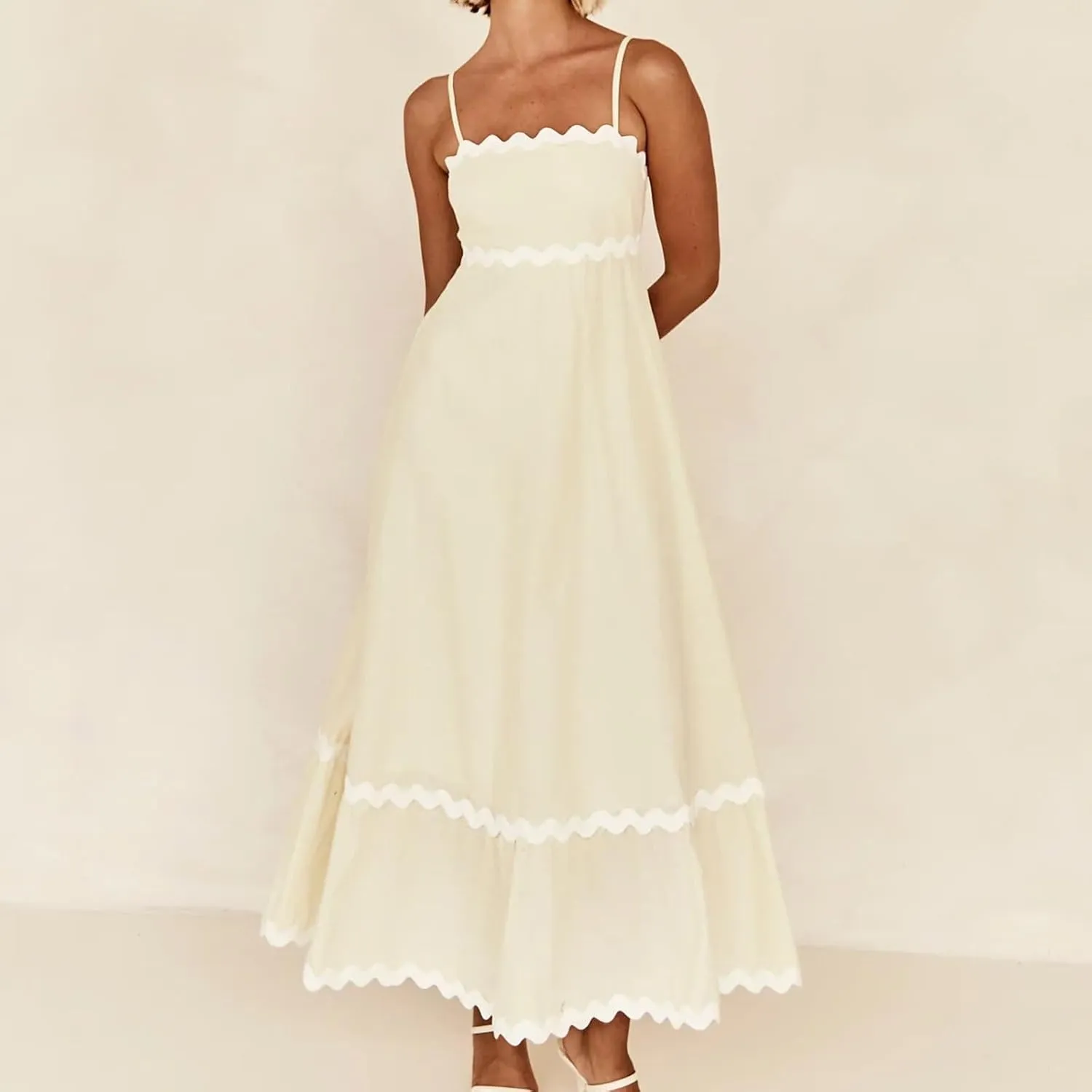 Long Dresses for Women 2025 Trendy Sexy Halter Y2K Maxi Dresses Casual Loose Summer Tank Sundresses Wedding Dress