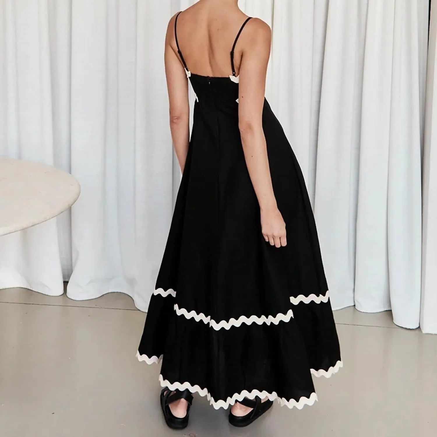 Long Dresses for Women 2025 Trendy Sexy Halter Y2K Maxi Dresses Casual Loose Summer Tank Sundresses Wedding Dress