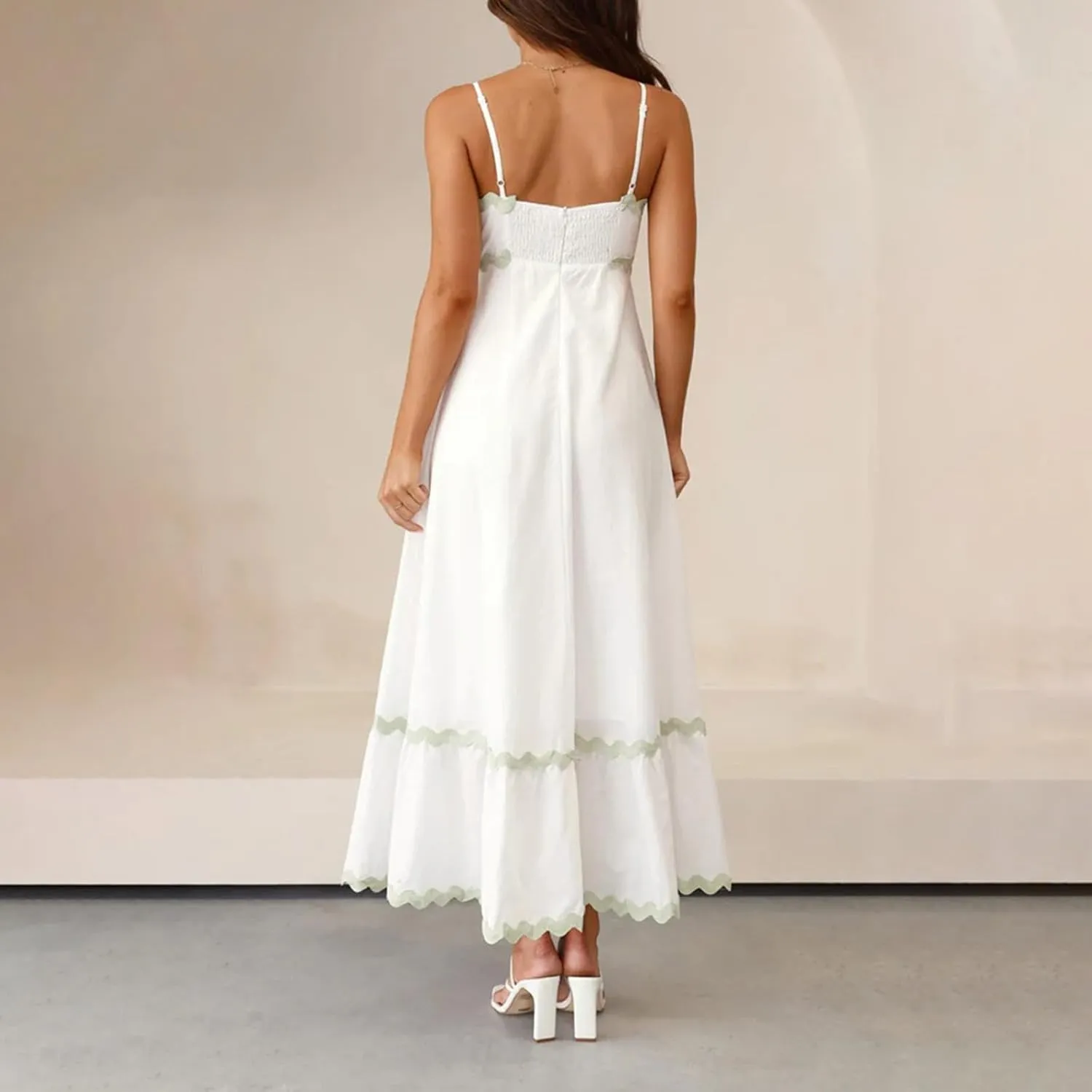 Long Dresses for Women 2025 Trendy Sexy Halter Y2K Maxi Dresses Casual Loose Summer Tank Sundresses Wedding Dress