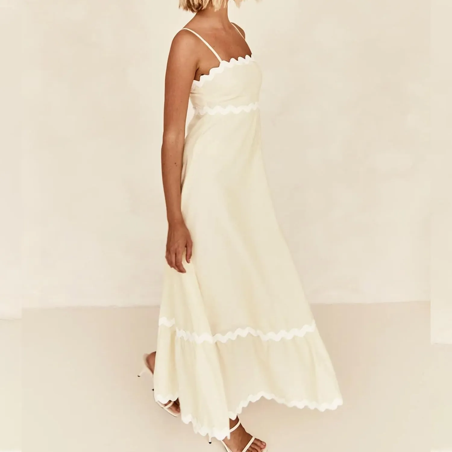 Long Dresses for Women 2025 Trendy Sexy Halter Y2K Maxi Dresses Casual Loose Summer Tank Sundresses Wedding Dress