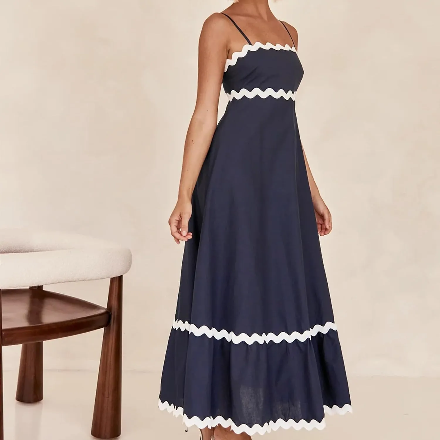 Long Dresses for Women 2025 Trendy Sexy Halter Y2K Maxi Dresses Casual Loose Summer Tank Sundresses Wedding Dress