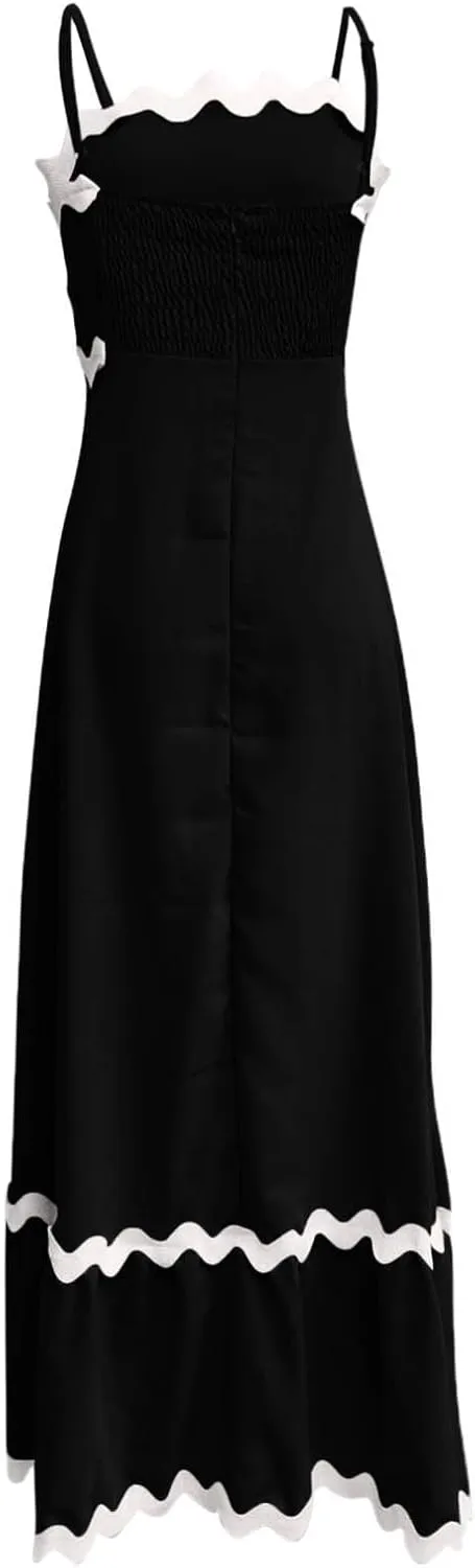 Long Dresses for Women 2025 Trendy Sexy Halter Y2K Maxi Dresses Casual Loose Summer Tank Sundresses Wedding Dress