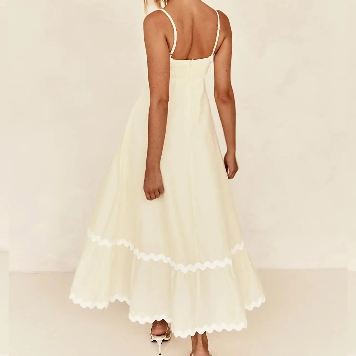 Long Dresses for Women 2025 Trendy Sexy Halter Y2K Maxi Dresses Casual Loose Summer Tank Sundresses Wedding Dress