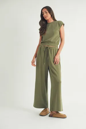 LOUNGE WIDE LEG PANTS