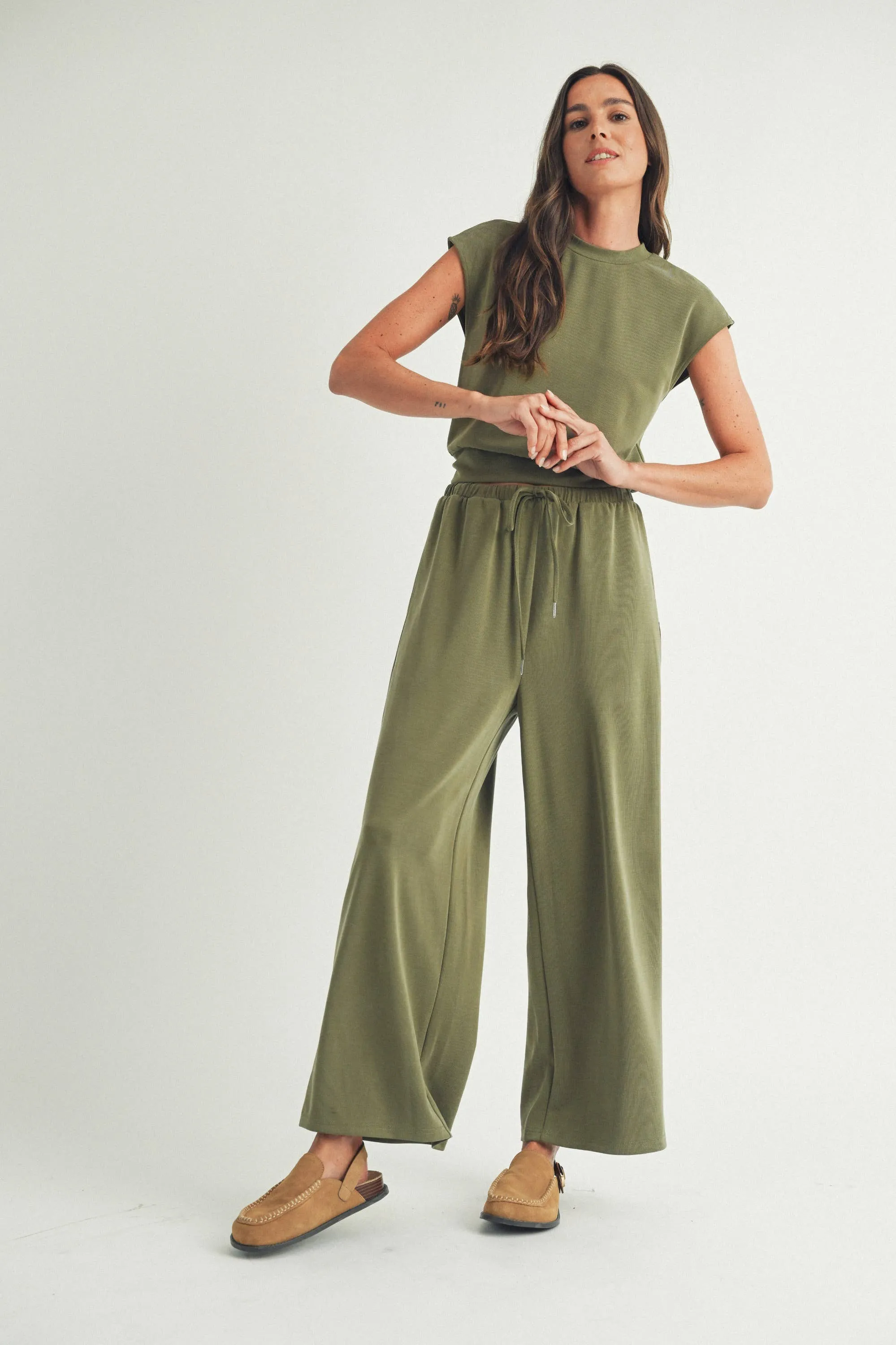 LOUNGE WIDE LEG PANTS