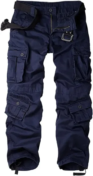 Mens Cargo Pants Relaxed Fit Casual Work Adjustable Comfortable Lightweight Breathable Pant with Pockets