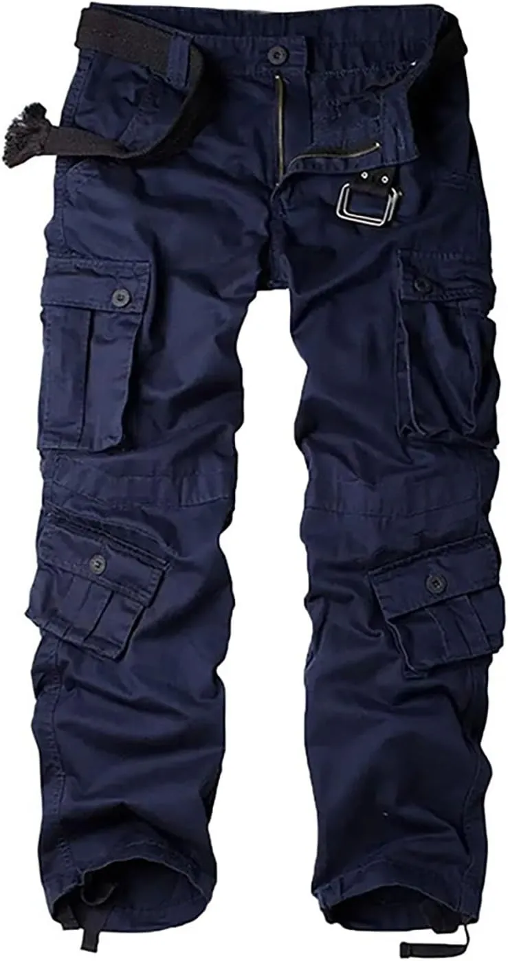 Mens Cargo Pants Relaxed Fit Casual Work Adjustable Comfortable Lightweight Breathable Pant with Pockets
