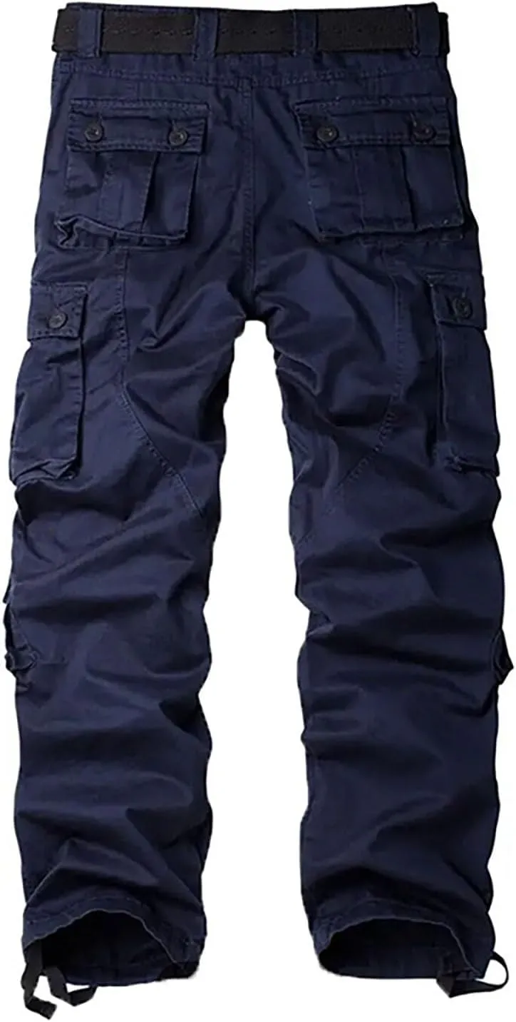 Mens Cargo Pants Relaxed Fit Casual Work Adjustable Comfortable Lightweight Breathable Pant with Pockets