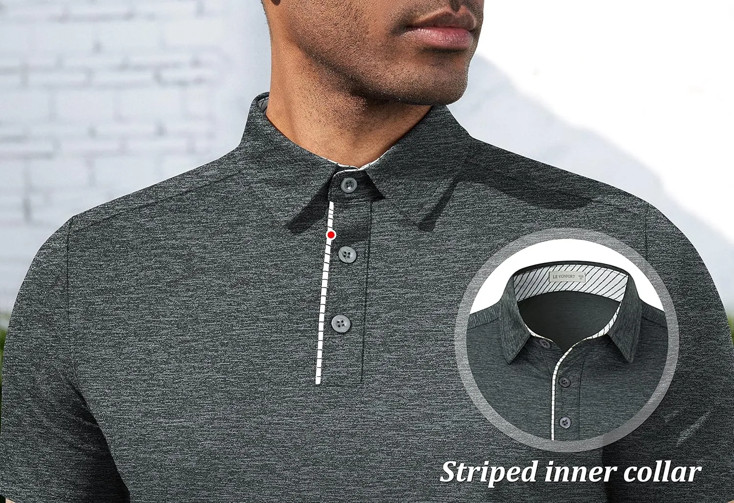 Mens Quick Dry Performance Golf Polo Shirts Short Sleeve Summer Casual Athletic Collared Shirt