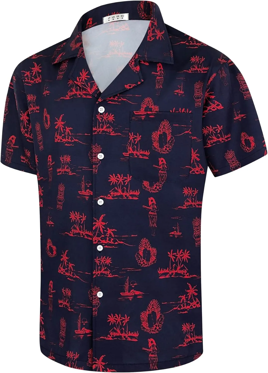 Men's Short Sleeve Hawaiian Shirt Quick Dry Loose Fit, Floral Print Tropical Cruise Beach Button Down Graffiti Aloha