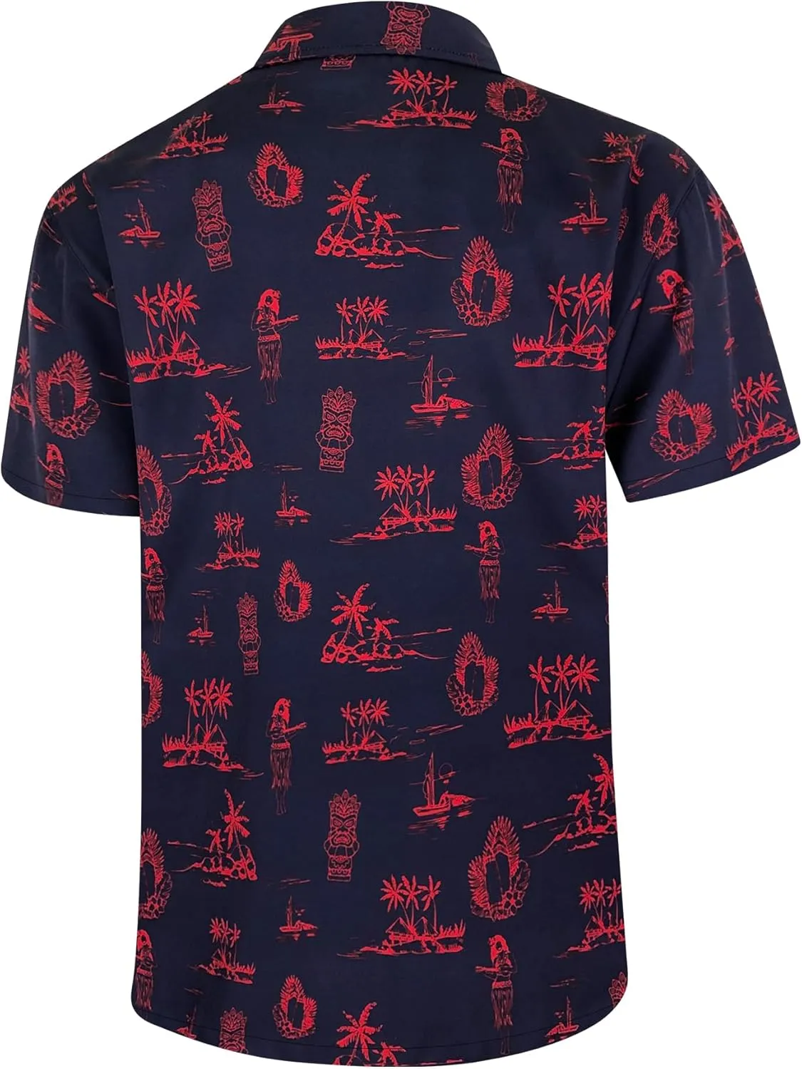 Men's Short Sleeve Hawaiian Shirt Quick Dry Loose Fit, Floral Print Tropical Cruise Beach Button Down Graffiti Aloha
