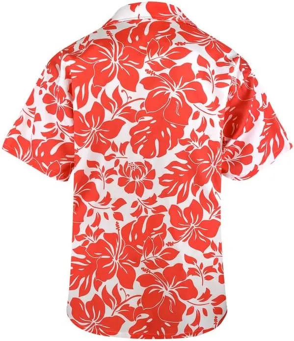 Men's Short Sleeve Hawaiian Shirt Quick Dry Loose Fit, Floral Print Tropical Cruise Beach Button Down Graffiti Aloha