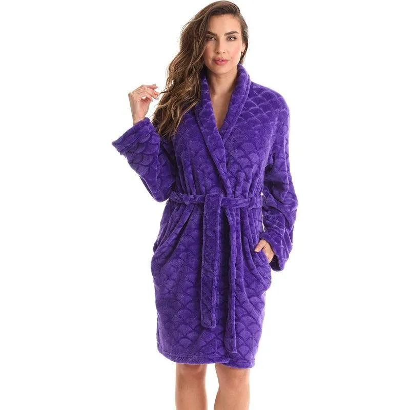 Plain Patterned Kimono Robes  Cozy and Stylish Lounge Wear