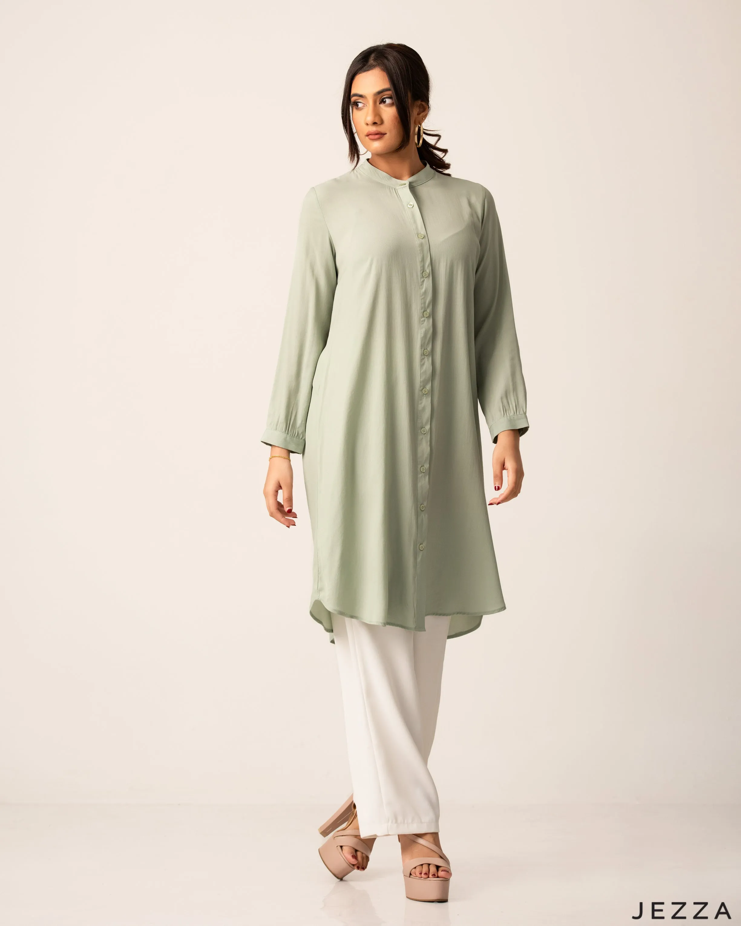 Poly Cotton Top With Back Smocked Panel 60842