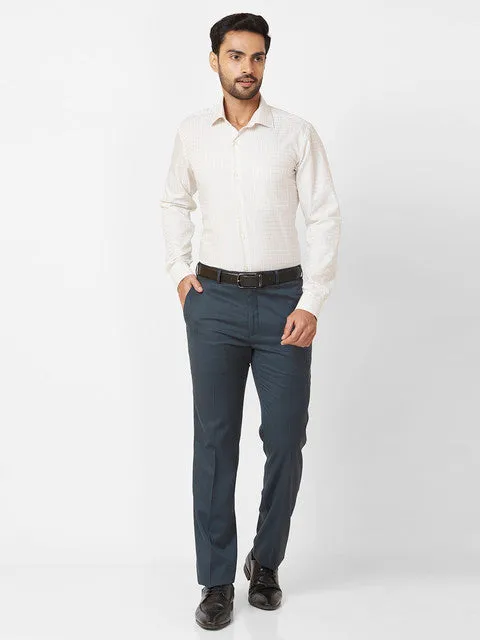 Raymond Men Brown Checks Contemporary Fit Cotton Wrinkle Free Formal Shirt
