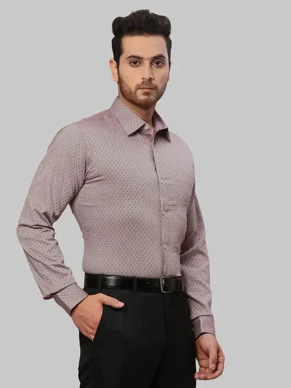 Raymond Men Brown Slim Fit Dobby Cotton Shirts