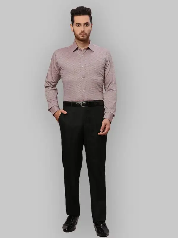 Raymond Men Brown Slim Fit Dobby Cotton Shirts