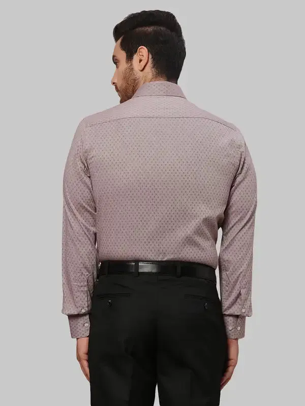 Raymond Men Brown Slim Fit Dobby Cotton Shirts