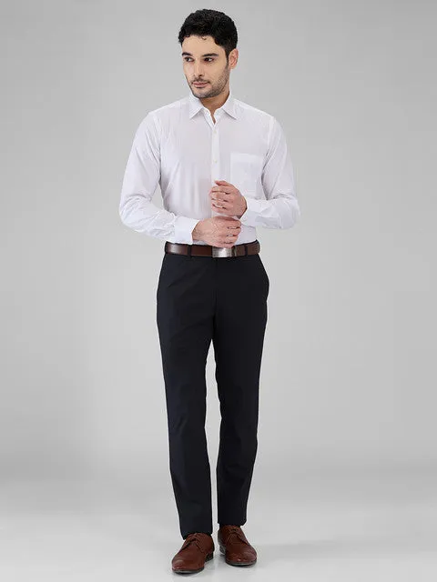 Raymond Men White Structured Regular Fit Cotton Stain Proff Formal Shirt