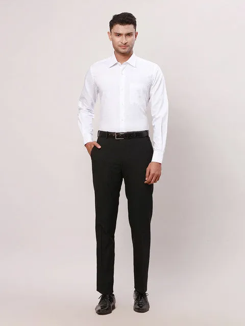 Raymond Men Yellow Checks Contemporary Fit Cotton Formal Shirts