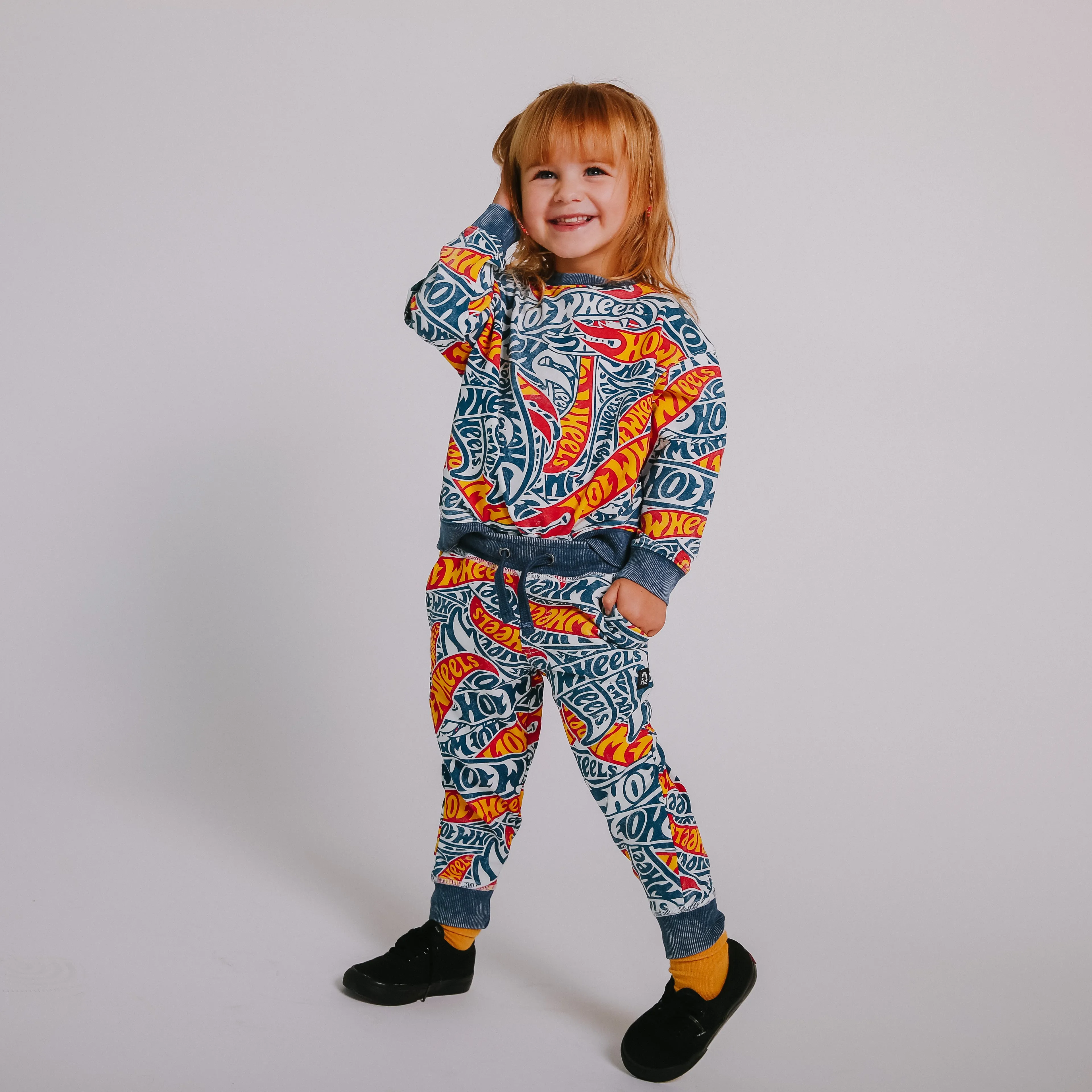 Relaxed Fit Joggers - Hot Wheels All Over Print