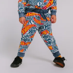 Relaxed Fit Joggers - Hot Wheels All Over Print