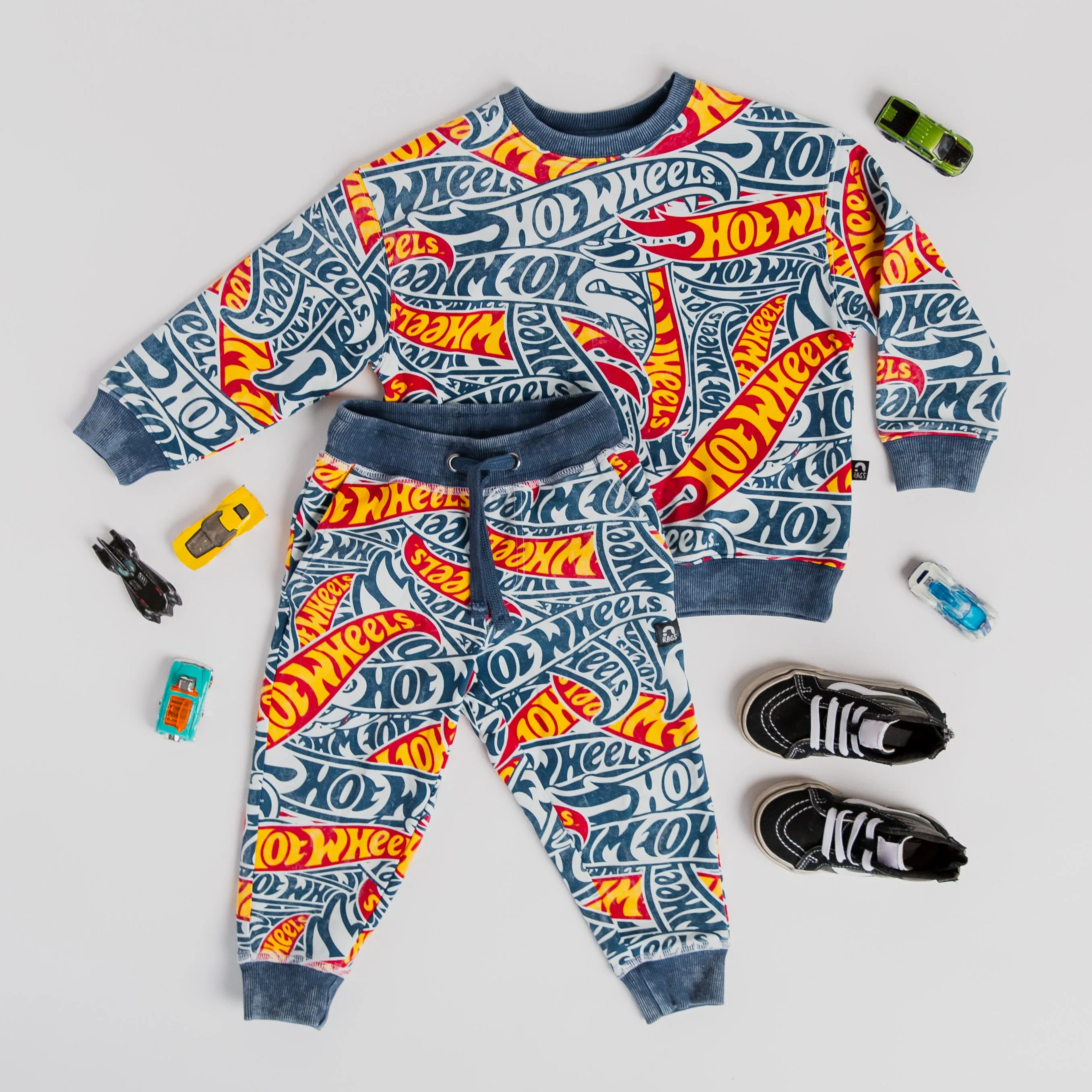Relaxed Fit Joggers - Hot Wheels All Over Print