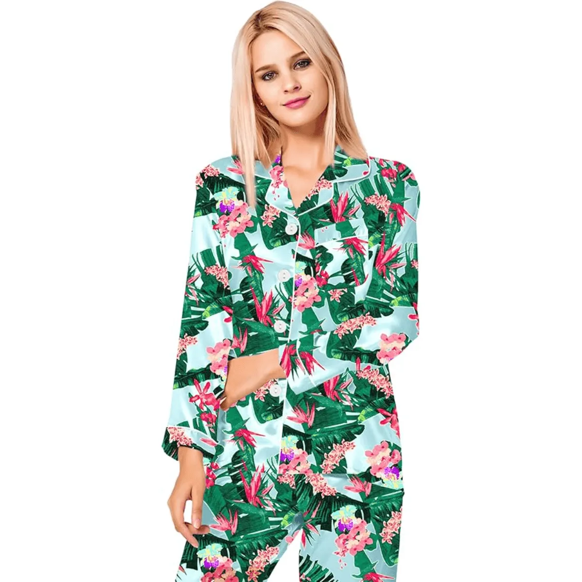 Satin Long Sleeve Pajama  - Comfortable Sleepwear and Lounge Wear