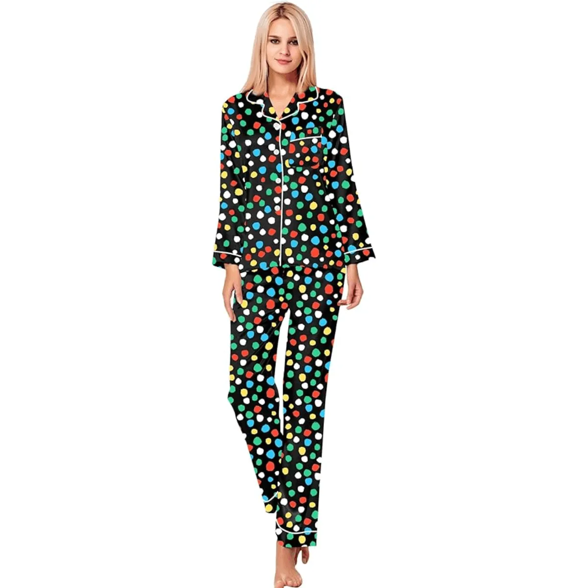 Satin Long Sleeve Pajama  - Comfortable Sleepwear and Lounge Wear
