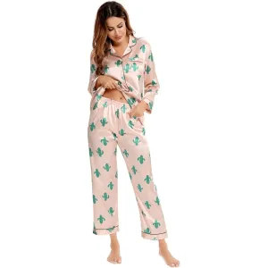 Satin Long Sleeve Pajama  - Comfortable Sleepwear and Lounge Wear