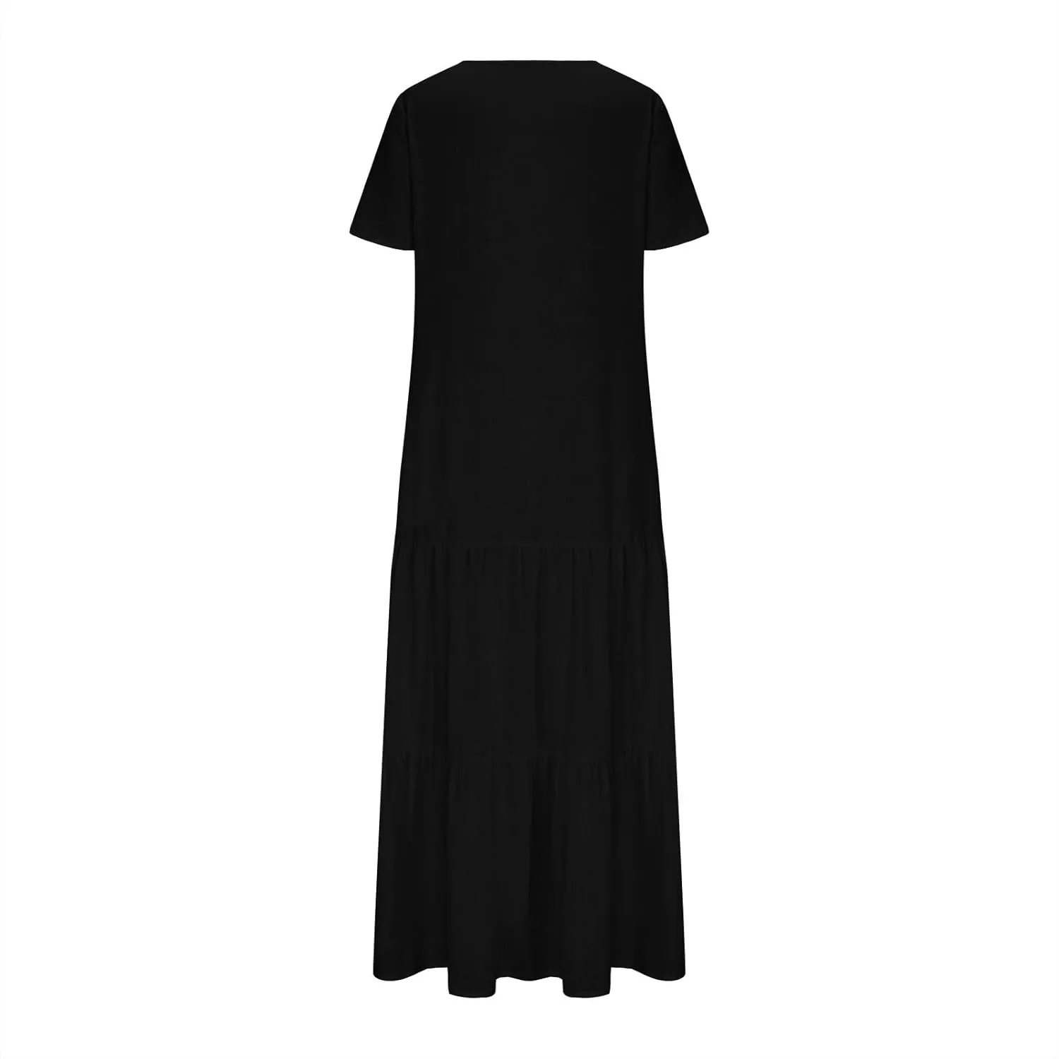 Summer Dresses for Women 2025 Casual Loose V Neck Linen Dress Vacation Flowy Beach Cover Up Maxi Dress Sundresses