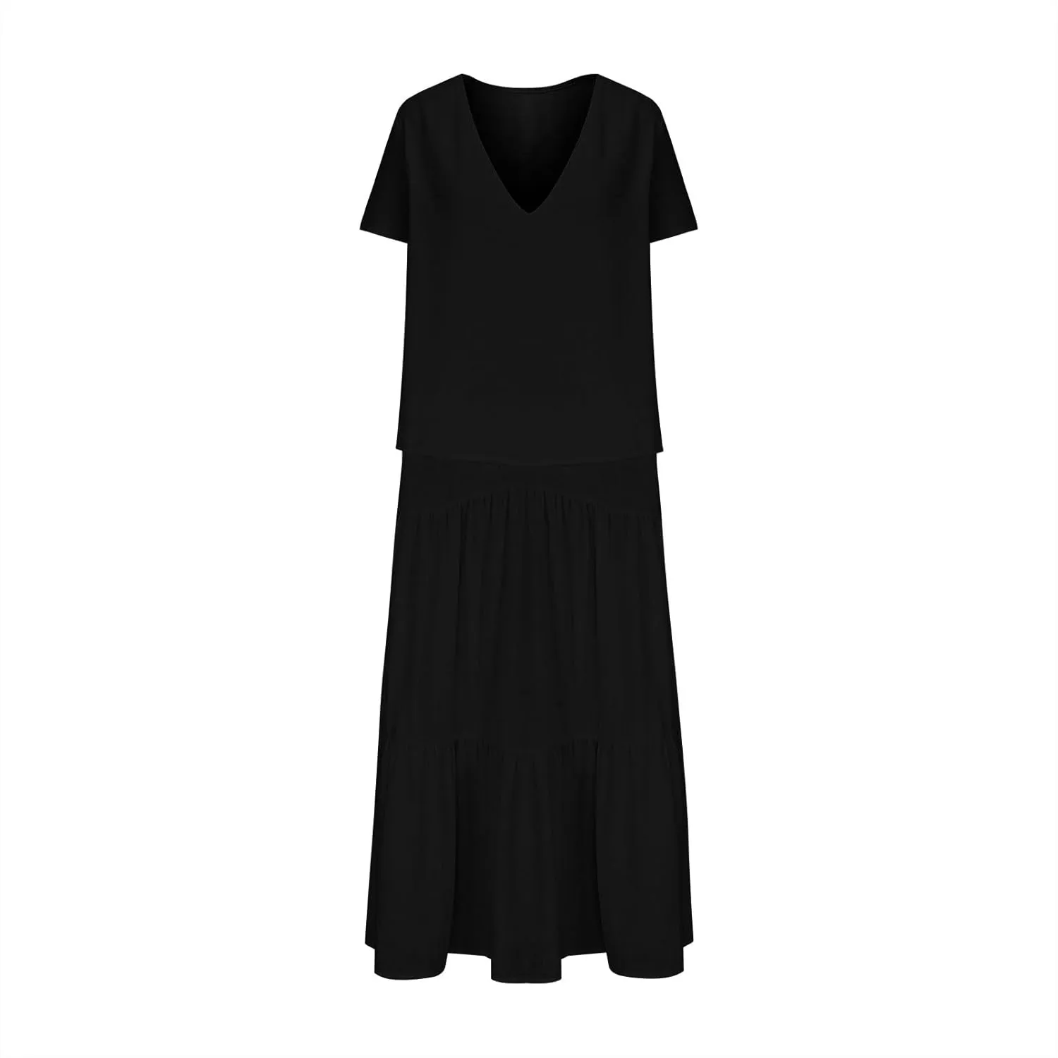 Summer Dresses for Women 2025 Casual Loose V Neck Linen Dress Vacation Flowy Beach Cover Up Maxi Dress Sundresses